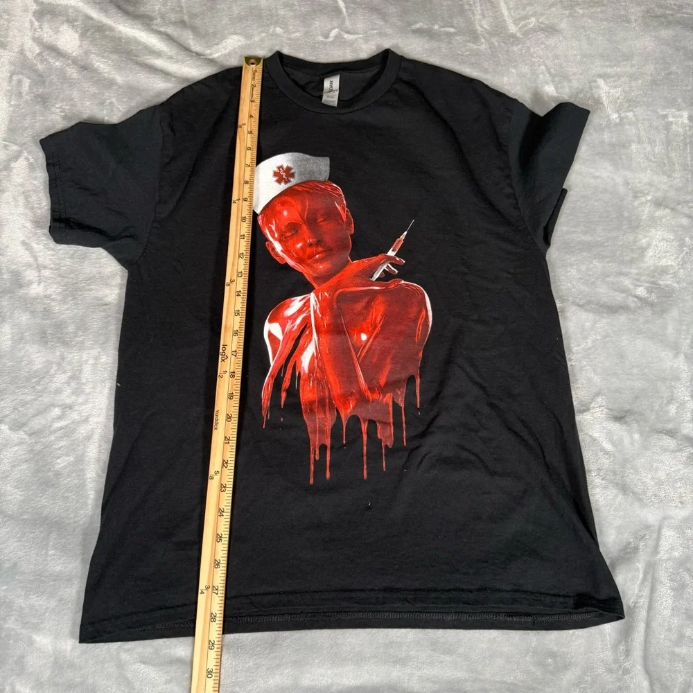 Saw X Movie Promo Blood Drive T Shirt Mens L Horror Nurse Halloween Black 2022 - Picture 6 of 6